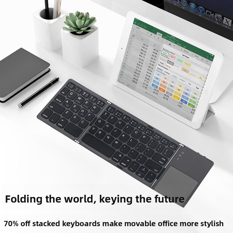 Foldable Bluetooth Keyboard for Mobile Tablet Laptop