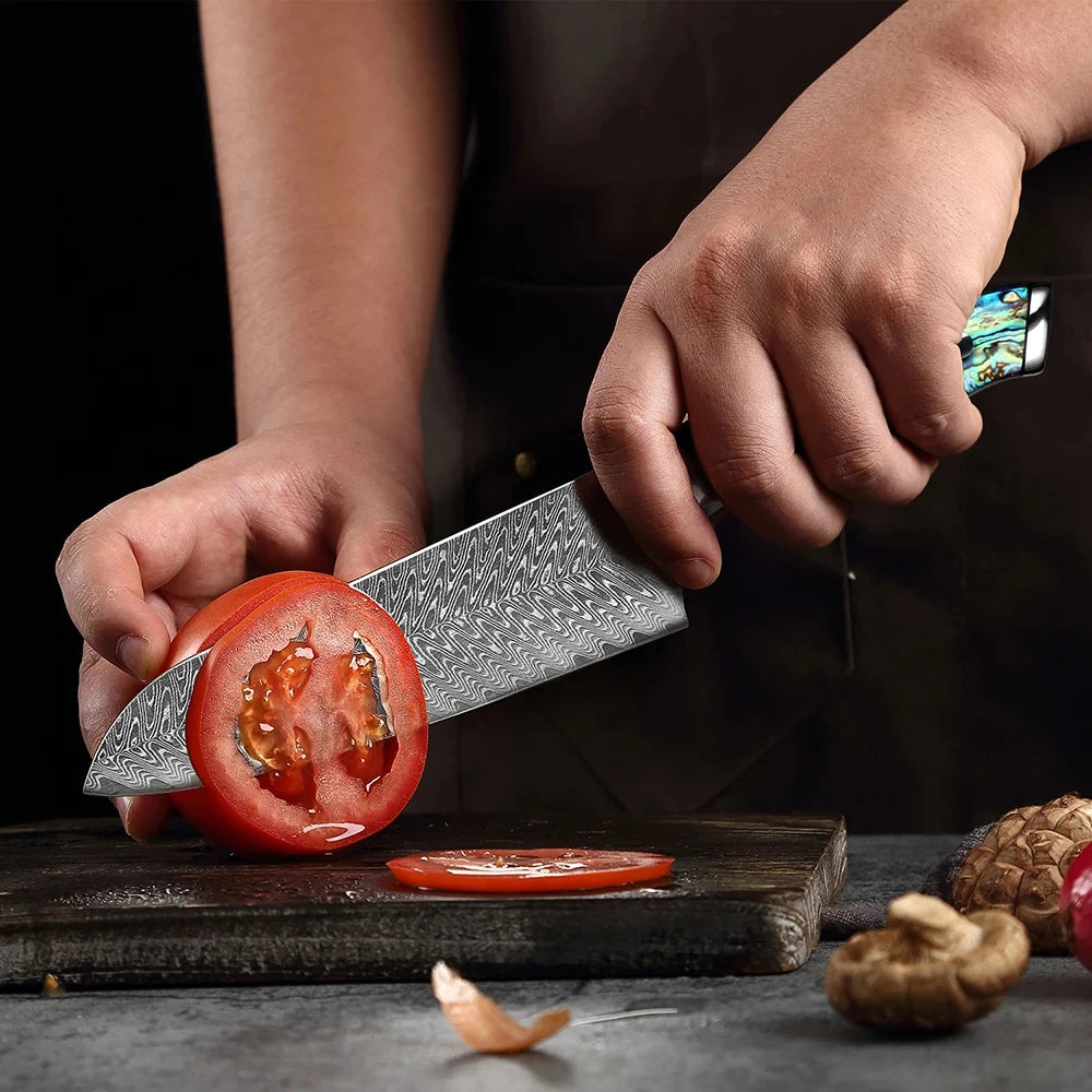 Apex Forge Damascus Knife Set 1 - 6 knives
