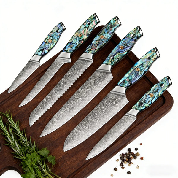 Apex Forge Damascus Knife Set